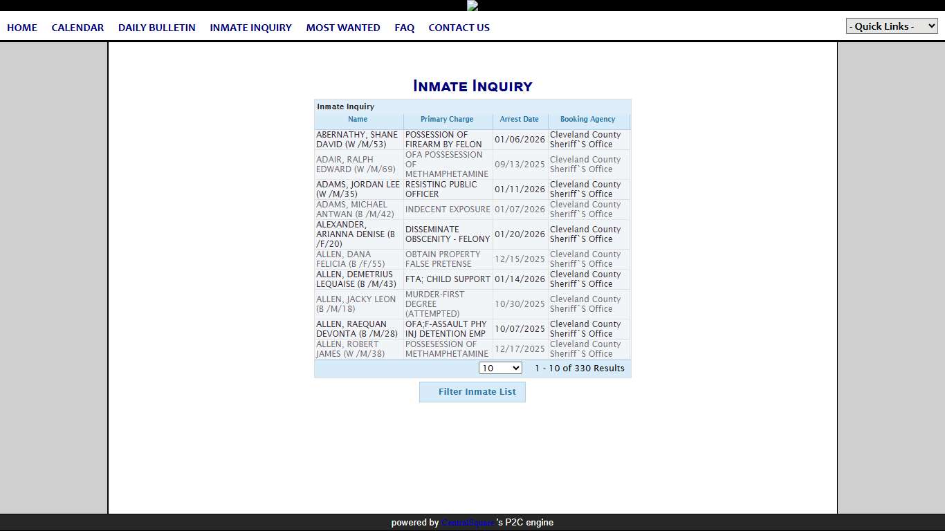 Cleveland County Sheriff Office P2C